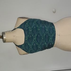 Silk Reversible Halter Crop Top